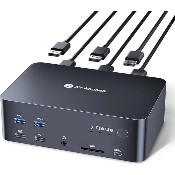 AV Access iDock D23 KVM-switch og Dockingstation, 8K60Hz