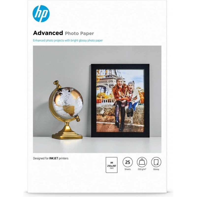 HP Advanced fotopapir A4 250 g/m², glans, 25 ark