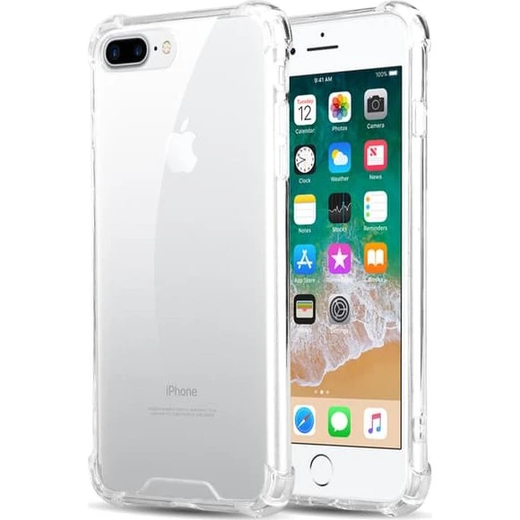iPhone 7/8 Plus TPU Etui - Gennemsigtig & Ekstra Stødsikker