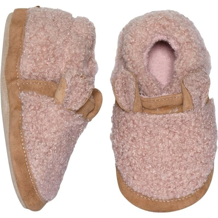 Melton Rose Dawn Fuzzy Bamsefutter – teddy hjemmesko med ruskind