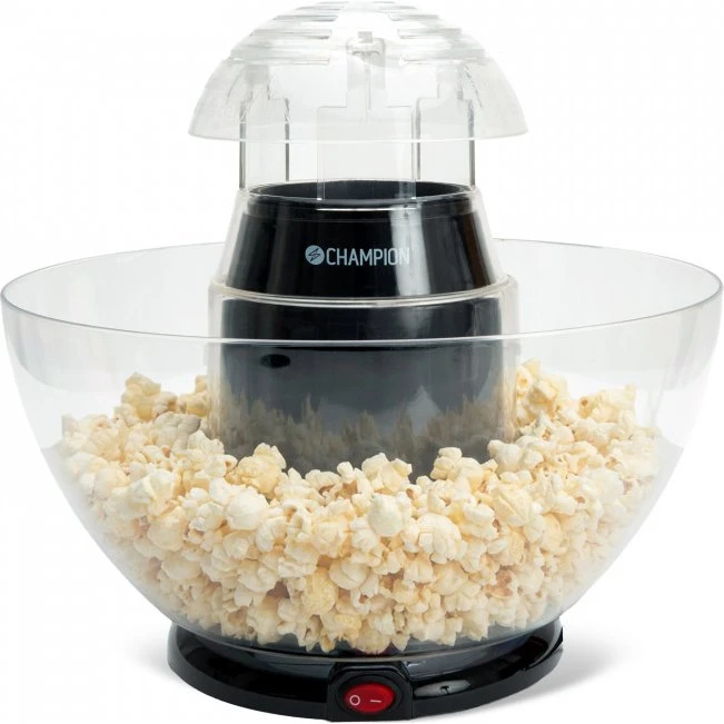 Champion Popcornmaskine Pop-in-Bowl 900W, Sort Metallic