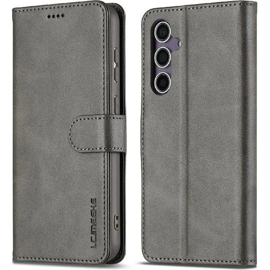 SKALO Samsung S25 FE Premium PU-læder Flip Cover - Grå