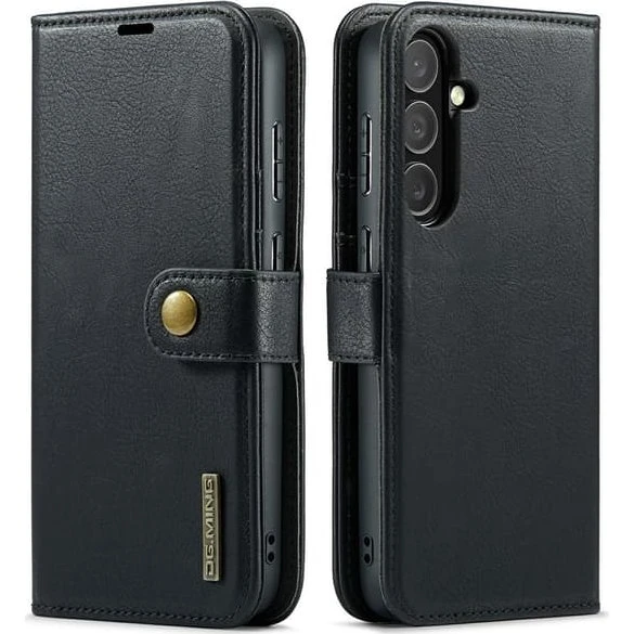 DG MING Samsung S25 FE 2-i-1 Magnet Flip Cover - Sort