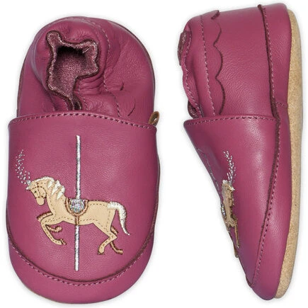 MELTON Red Violet Karrusel Læder Hjemmesko