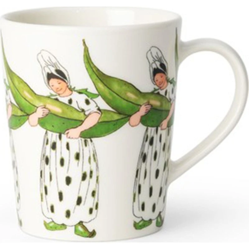 Design House Stockholm Elsa Beskow Mrs. Broad Bean krus, 28 cl