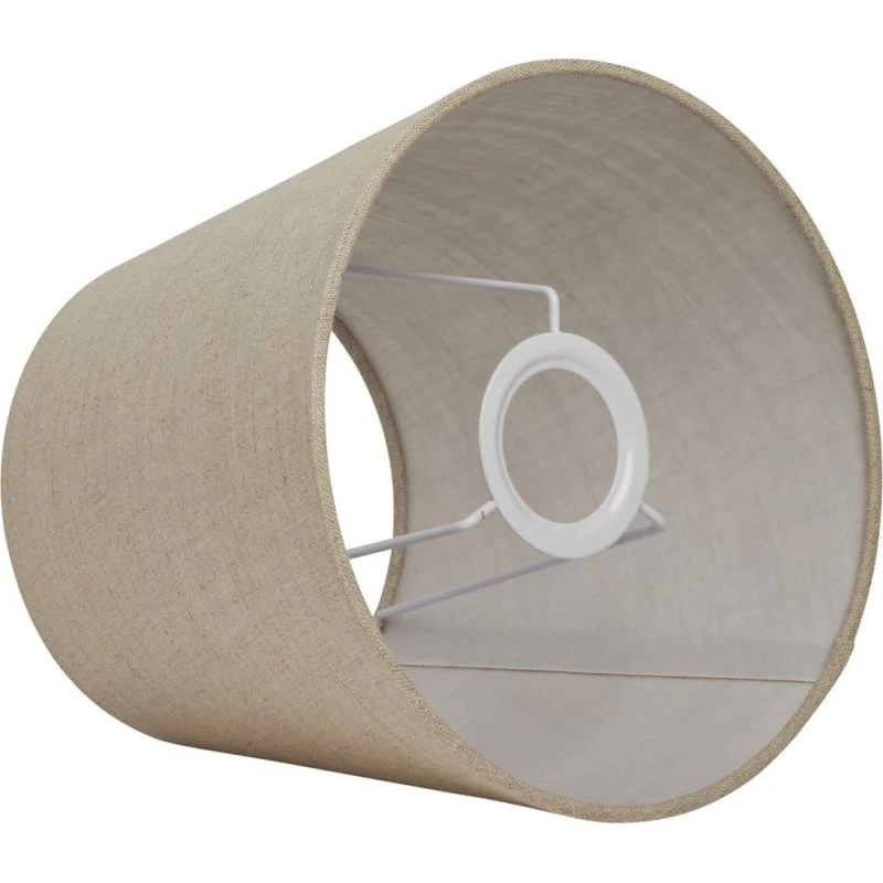 Watt & Veke Basic Straight Lampeskærm i hør, Beige, Ø 20 cm
