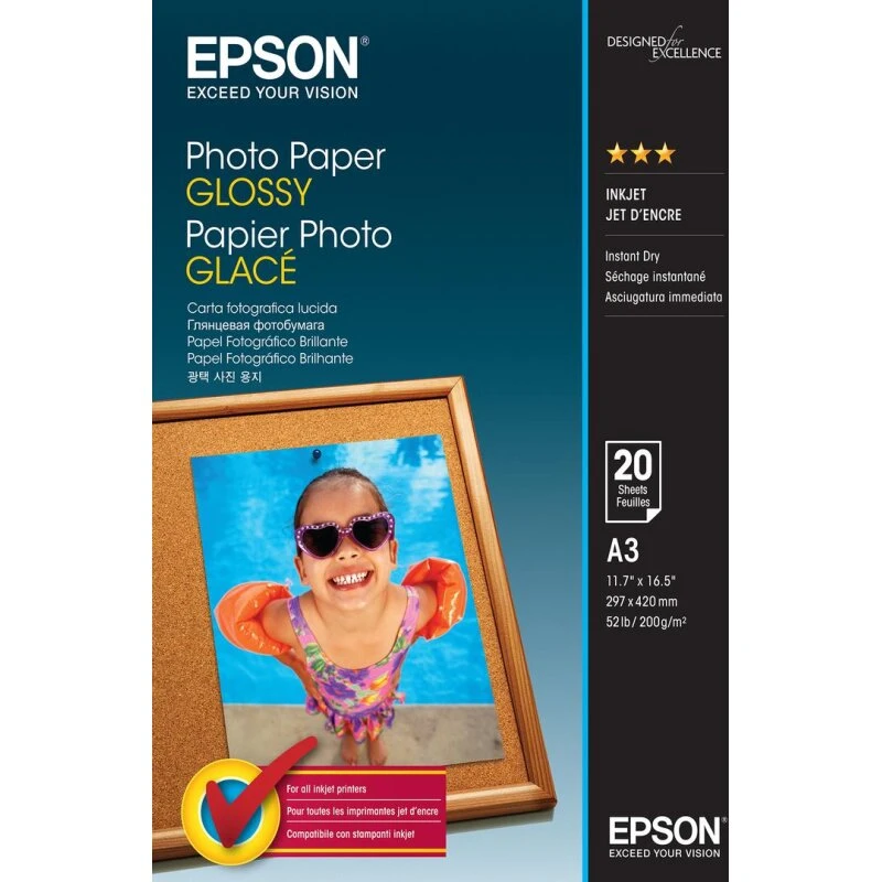 Epson Photo Glossy A3 fotopapir 20 ark (C13S042536)