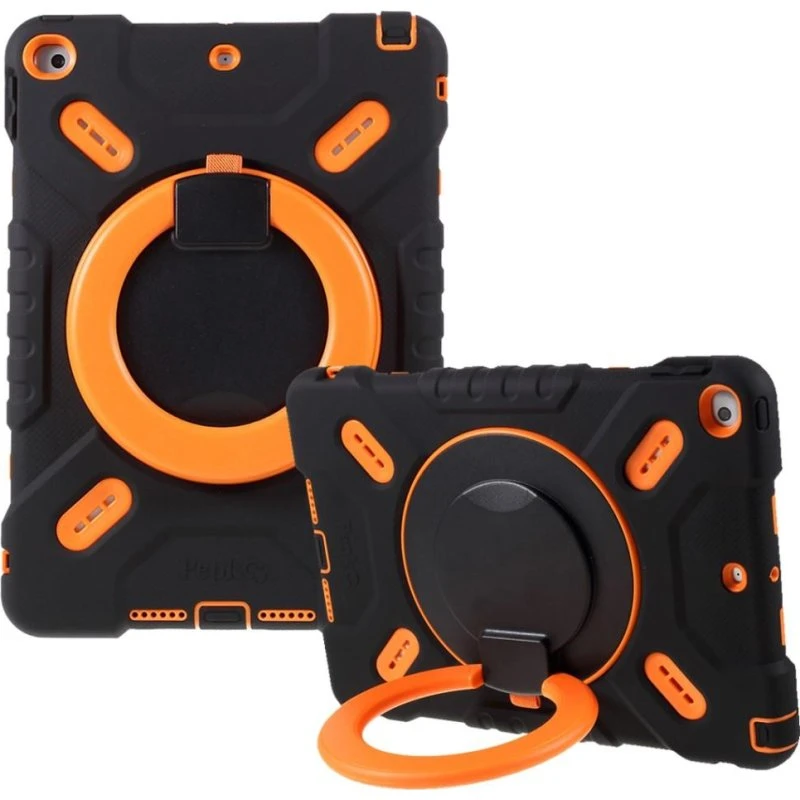 PEPKOO Extreme Armor Cover til iPad (10.2/10.5) - Sort/Orange