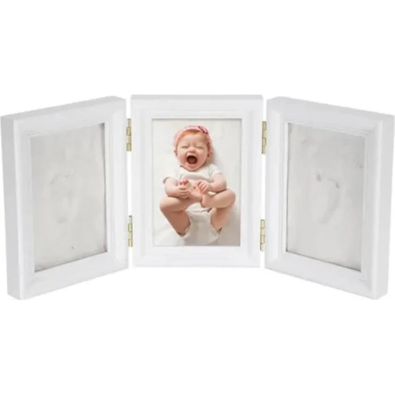 Baby Handprint & Footprint Maker Kit - Hvid Træramme