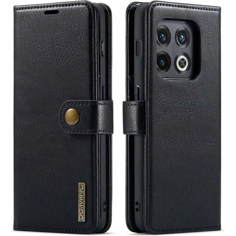 DG.MING 2-i-1 Tegnebogsovertræk til OnePlus 10 Pro 5G - Sort