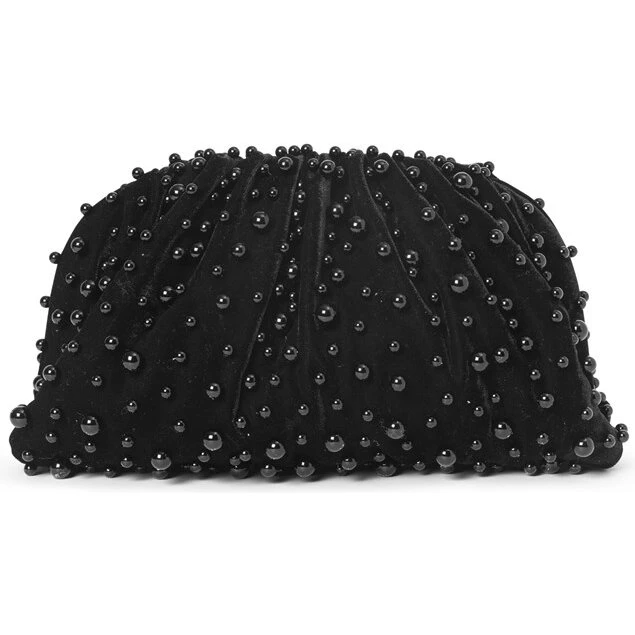 Day Pearly Velvet Clutch, sort 27×17 cm