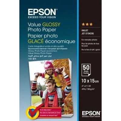 Epson Value Glossy fotopapir C13S400038 10x15 cm 183 g/m² 50 stk
