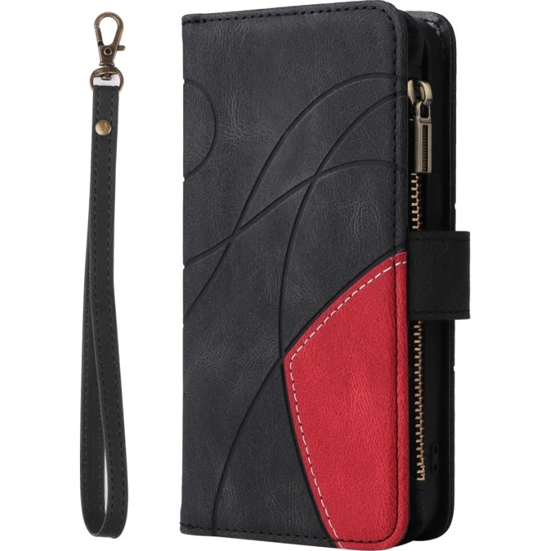 KT Wallet Case til Xiaomi Redmi 13C - Sort/Rød