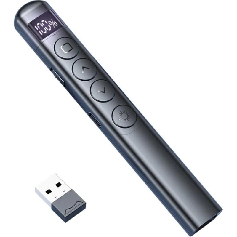 S7 Trådløs Laser Pointer og Præsentationsfjernbetjening - Sort