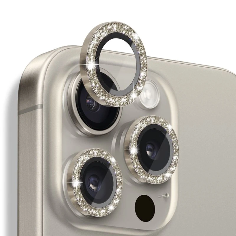NORTHJO Glitter Kameralinsebeskyttelse til iPhone 16 Pro / 16 Pro Max