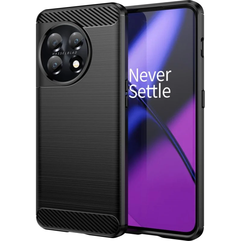 SKALO Armor Carbon Cover til OnePlus 11 5G - Stødsikker TPU