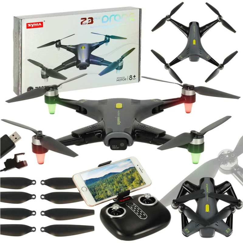 Syma Z3PRO 2.4GHz Wi-Fi RC Drone med HD-kamera - Sort