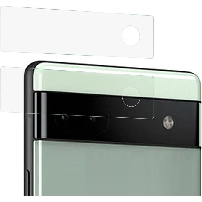 Google Pixel 6a Kameralinsedæksel i hærdet glas - 2 stk. (Klar)