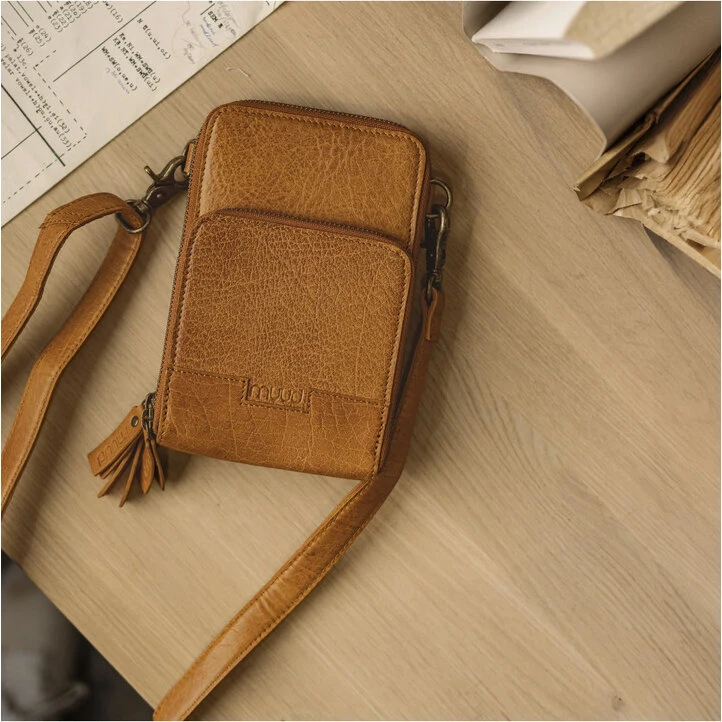 muud Dafne lille skuldertaske i læder