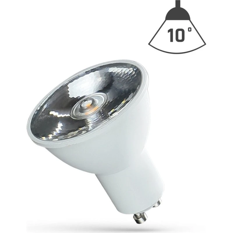 GU10 6W LED spot - 10° ekstra fokuseret - Kold hvid