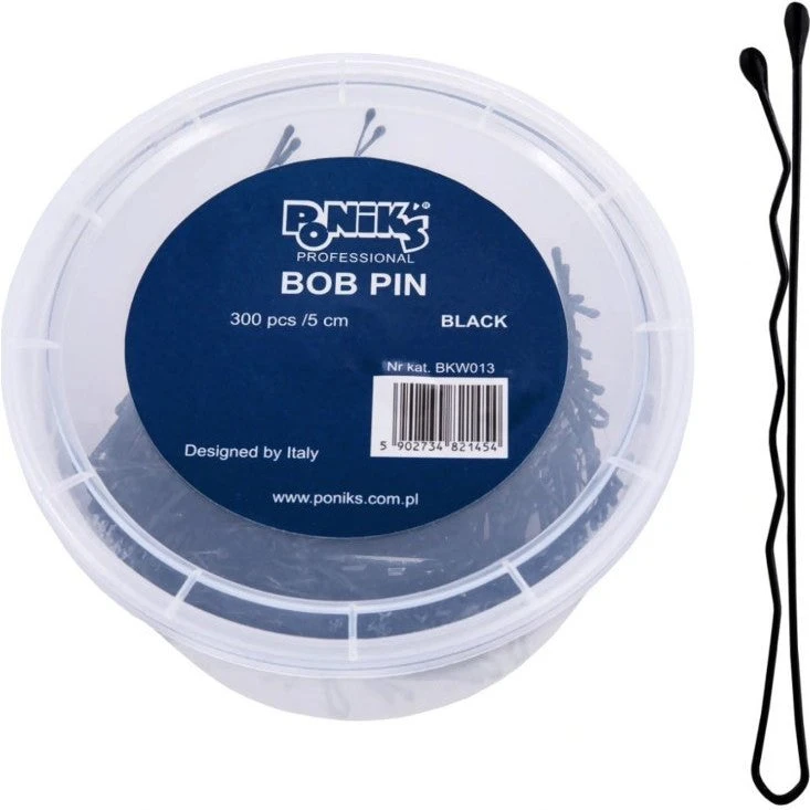 Poniks Hårnåle, Sort, 5 cm, 300 stk