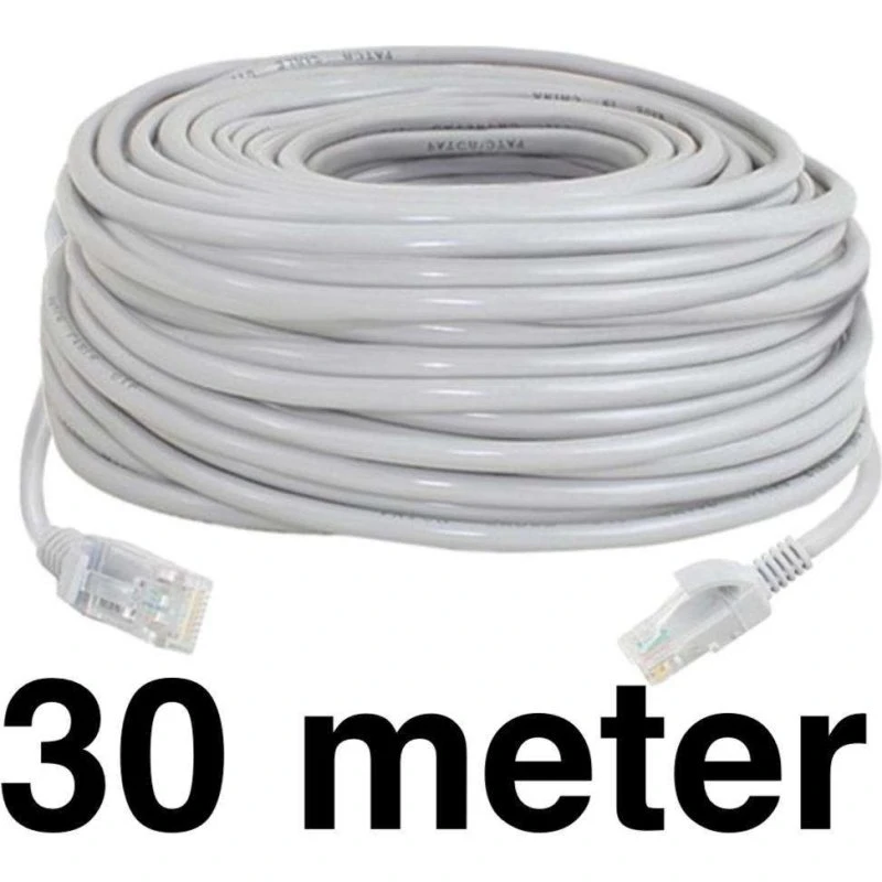 30m Cat5e Netværkskabel med guldbelagte stik
