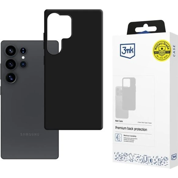 3mk Matt Case til Samsung Galaxy S25 Ultra - Sort TPU