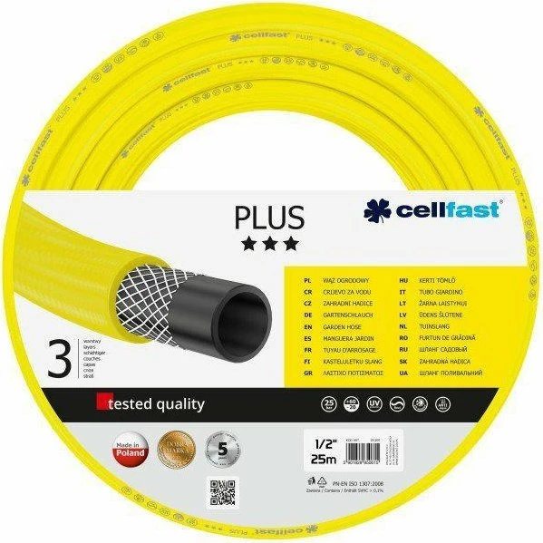 CELLFAST Plus Haveslange - 1/2" - 25 m - Gul