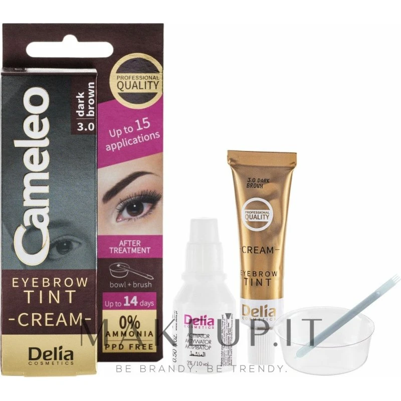 Delia Cosmetics Cameleo Professionel Øjenbrynsfarve 3.0 Mørkebrun