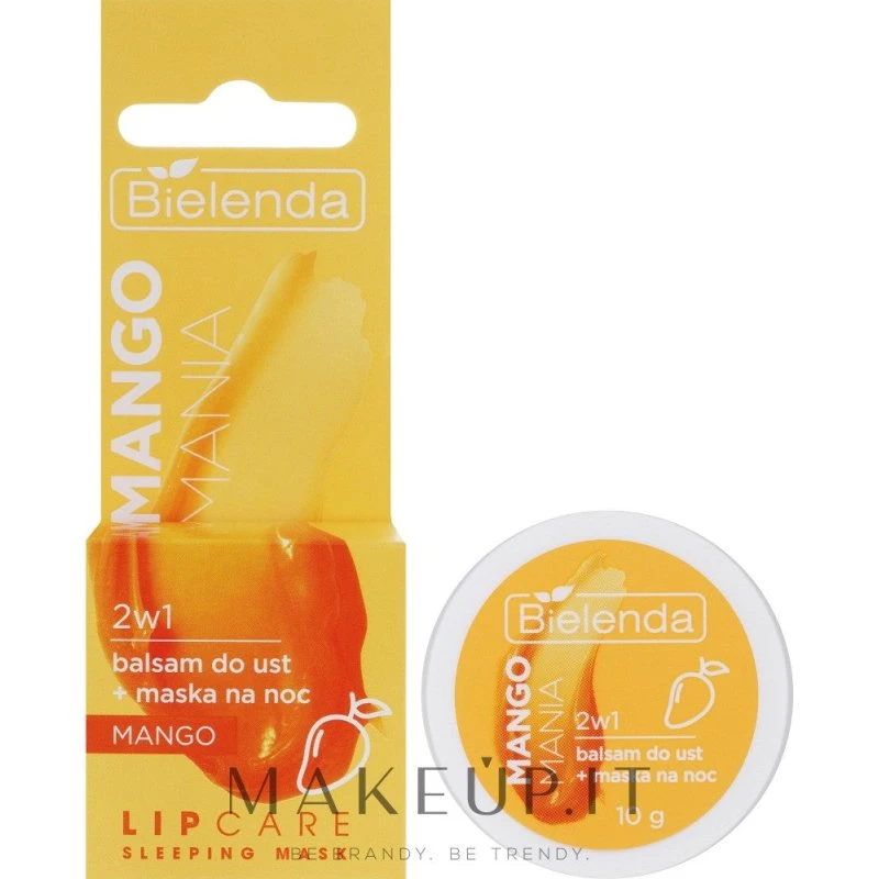 Bielenda Natmaske og læbepomade med duft af mango, 10 g