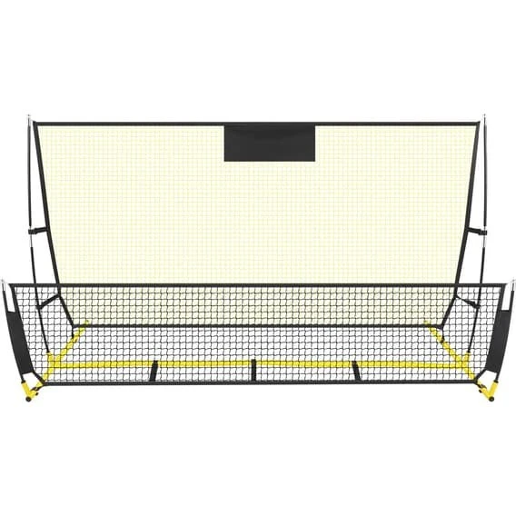 Fodbold Rebounder - Træningsnet med ramme - 2,1 x 1,2 m - Gul