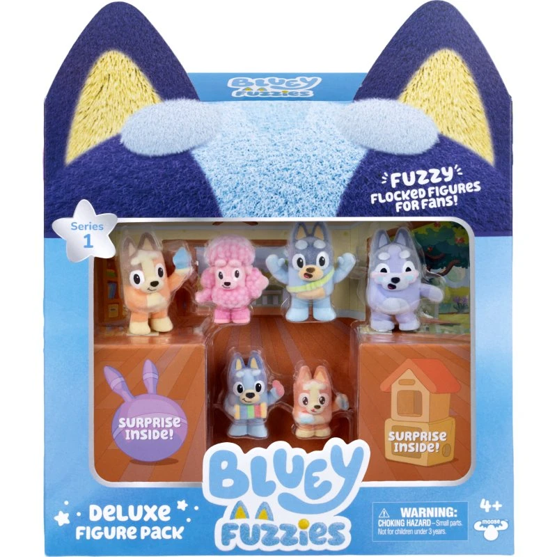 Bluey Fuzzies Fan Favorites - 8-pak figurer