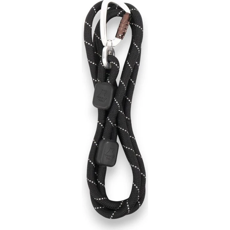 Woolly Wolf Rebline Sort Hundesnor - 180 cm - 10 mm