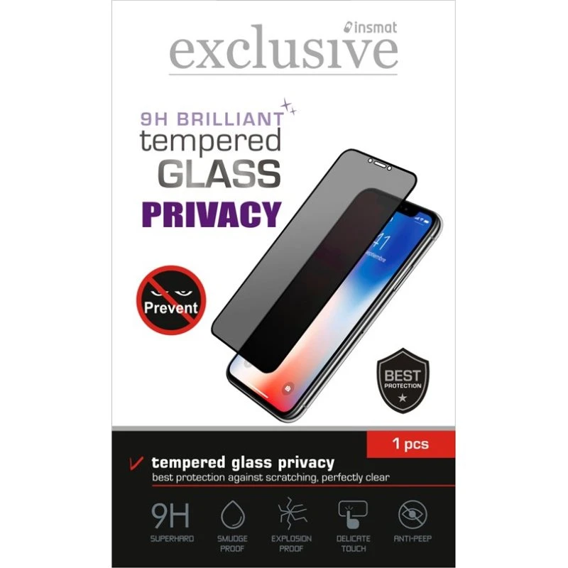 Insmat Exclusive Skærmbeskytter med Privacy til iPhone 13, 14 & 16e