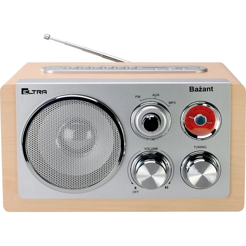 Eltra Bazant Radio - USB/SD/AUX, 5W, FM - Lys Bøgetræ