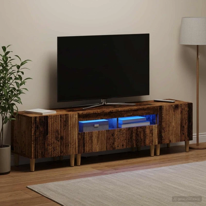 vidaXL ARNHEM 3-delt LED TV-skab i gammelt træ