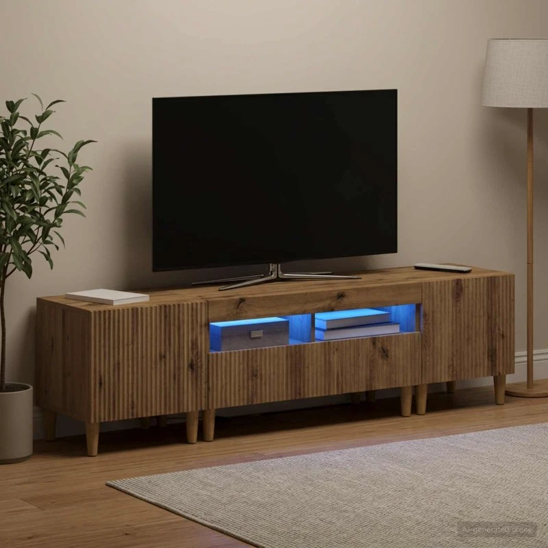 vidaXL ARNHEM LED TV-skab i Artisan-eg