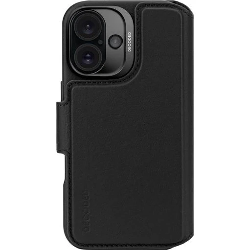 Decoded Læder Detachable Wallet til iPhone 16 - Sort