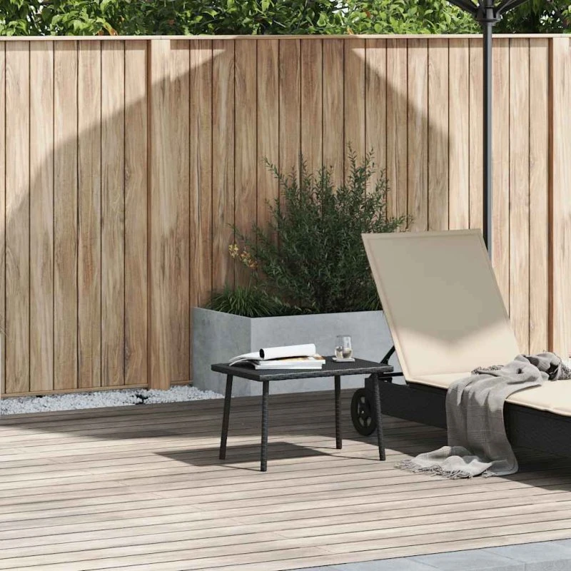 vidaXL havesofabord 60x40x37 cm polyrattan sort