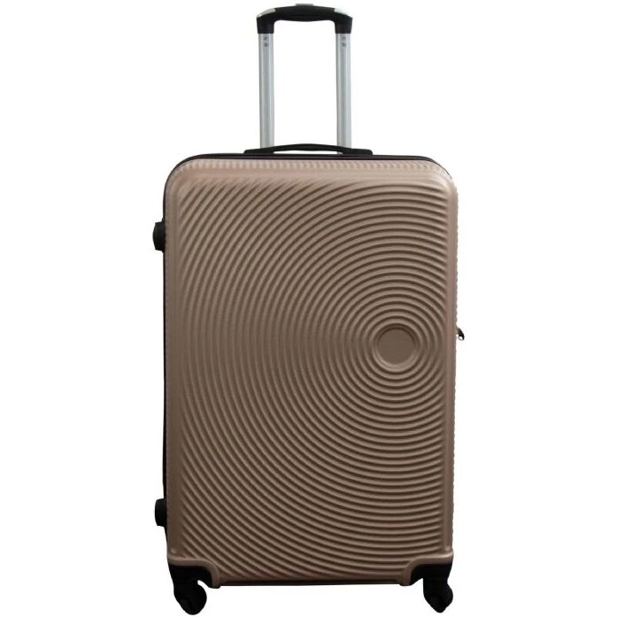 Uden mærke Stor hardcase kuffert 74 cm – Guld med cirkler
