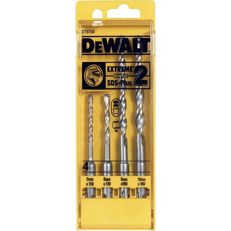 DeWalt Extreme 2 SDS-plus borsæt, 5-10 mm, 4 stk.