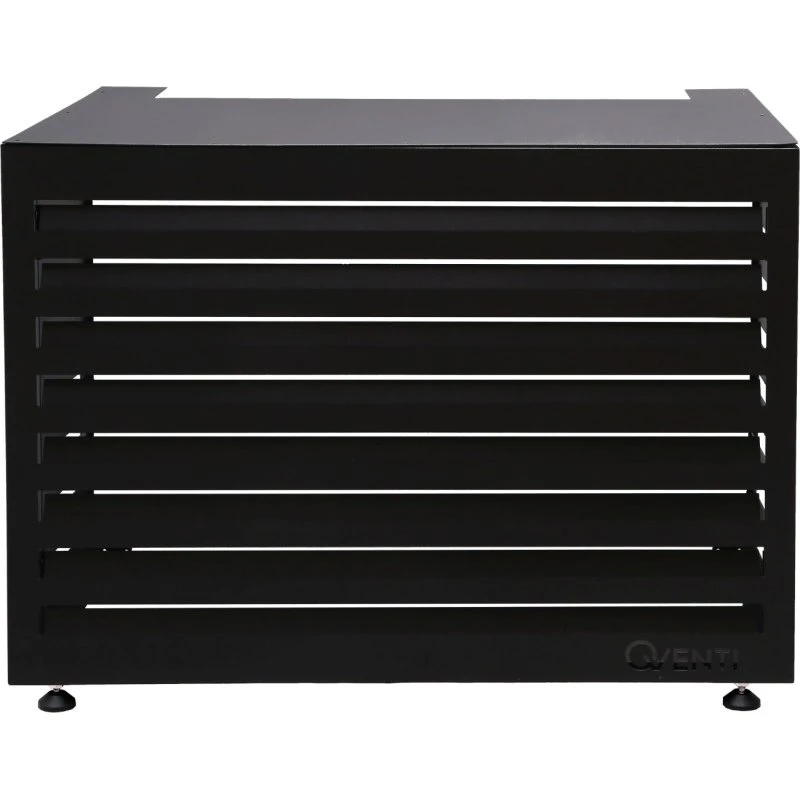 Qventi varmepumpeskjuler i sort aluminium, 100 cm
