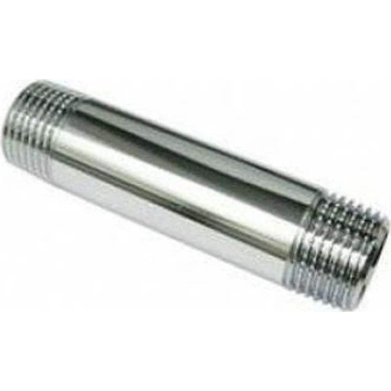 1/2" x 100 mm Nippelrør forkromet messing