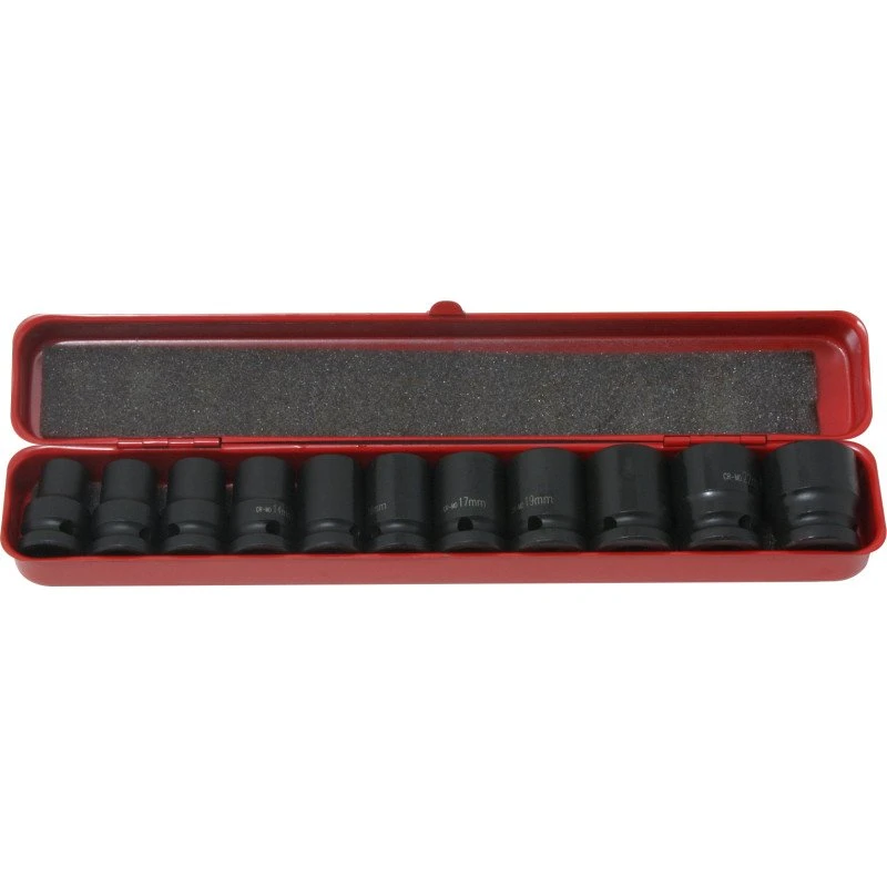 Flair 1/2" krafttoppe i sæt med metalkuffert (10-24 mm)