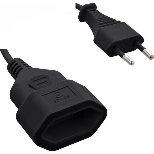 LogiLink CEE7/16 forlængerledning, 1 m, sort