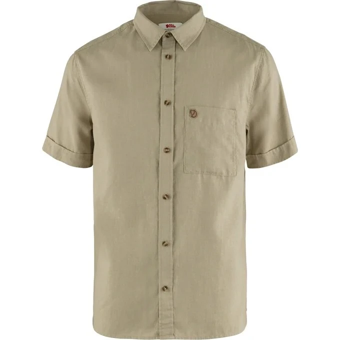 Fjällräven Övik Travel Shirt SS - Sand Stone, L