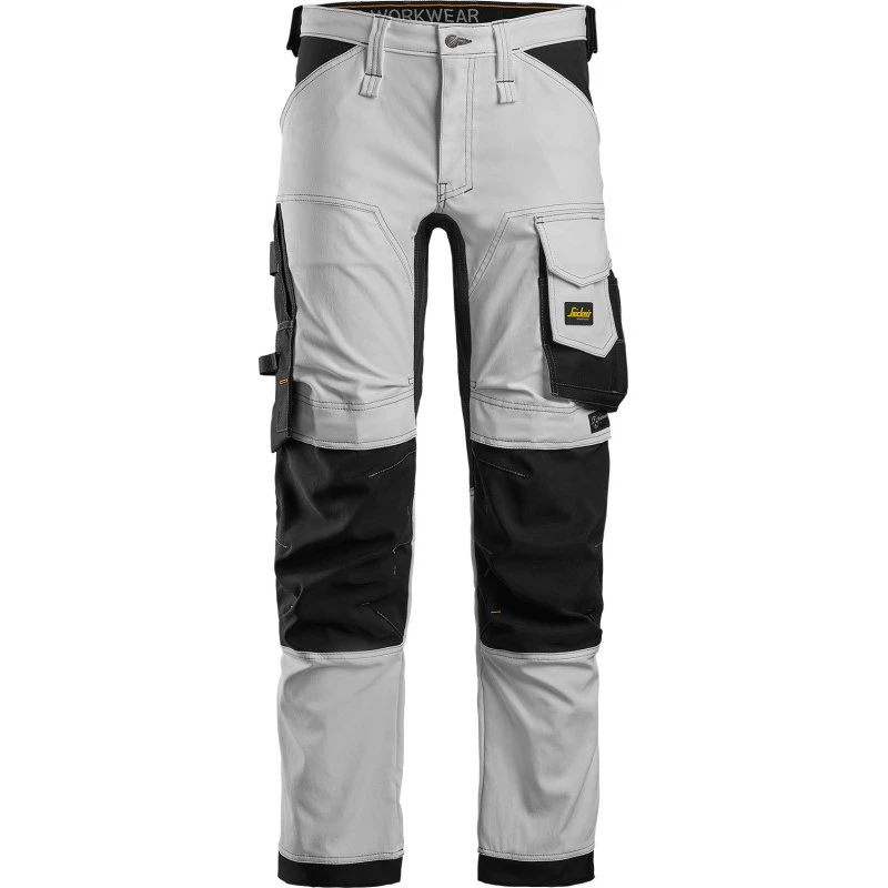 Snickers 6341 AllroundWork arbejdsbukser med stretch, hvid/sort, 192
