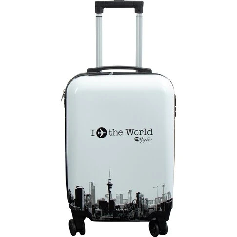 I Love The World kabinekuffert hardcase 55 cm – sort/hvid