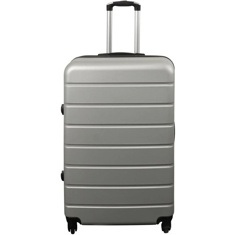 Stor hardcase kuffert 104 L, grå - 69x46x29 cm, 4 hjul