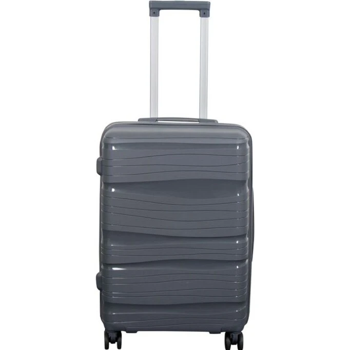 Waves kuffert - Stor 69 L grå | Polypropylen, 4 hjul